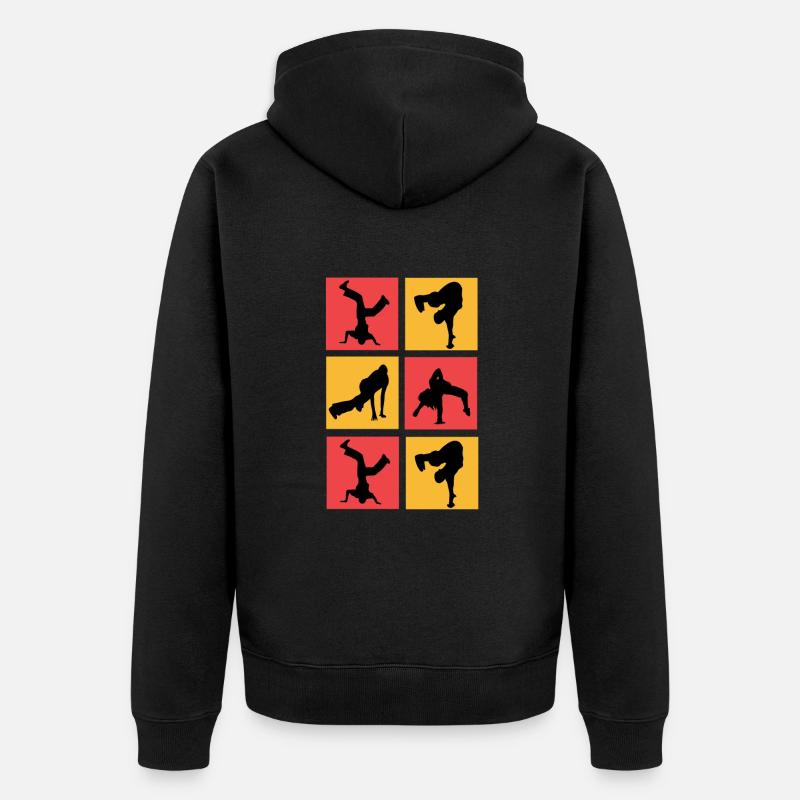 Breakdancing - Unisex Premium Bio Zip Hoodie - Schwarz
