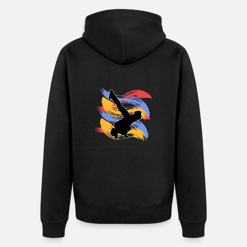 Breakdancing - Unisex Premium Bio Zip Hoodie - Schwarz