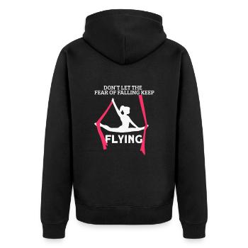 Acrobatic Gymnastic Sport Geschenk - Unisex Premium Bio Zip Hoodie - Schwarz - Hinten - Nico (187cm)