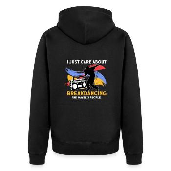 Hip Hop - Veste à capuche bio Premium Unisexe - noir - Dos - Nico (187cm)