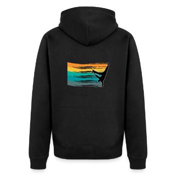 Hip-hop - Veste à capuche bio Premium Unisexe - noir - Dos - Nico (187cm)