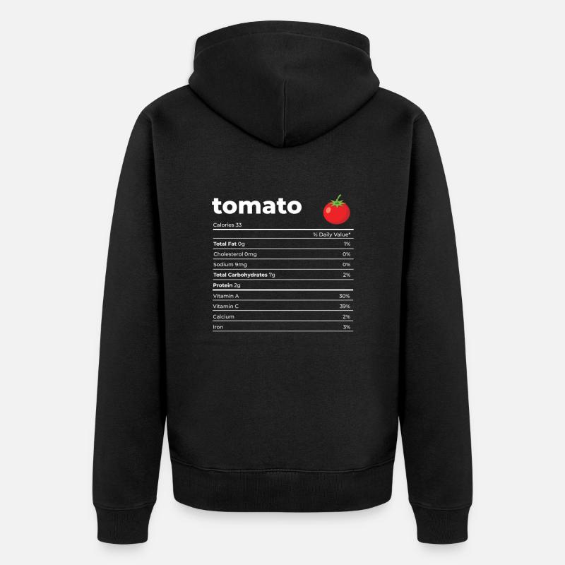 Informations nutritionnelles Tomate - Veste à capuche bio Premium Unisexe - noir