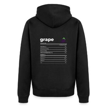 Nutrion Facts Grape - Unisex Premium Organic Zip Hoodie - black - Back - Nico (187cm)