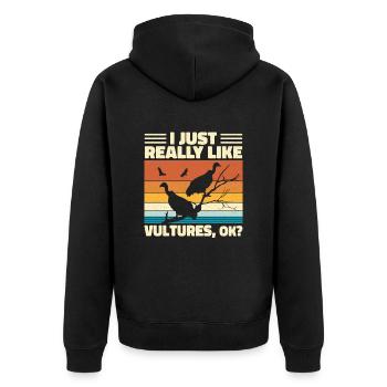 Mon âme animale est un vautour - Veste à capuche bio Premium Unisexe - noir - Dos - Nico (187cm)