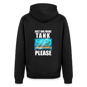 Aquarium Fish Gift - Unisex Premium Organic Zip Hoodie - black - Back - Nico (187cm)