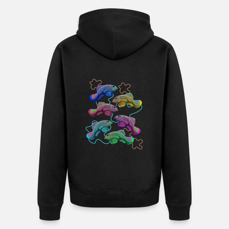 Cadeau de poisson d’aquarium - Veste à capuche bio Premium Unisexe - noir
