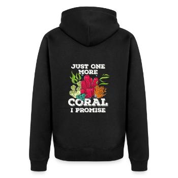 Aquarium Fish Gift - Unisex Premium Organic Zip Hoodie - black - Back - Nico (187cm)