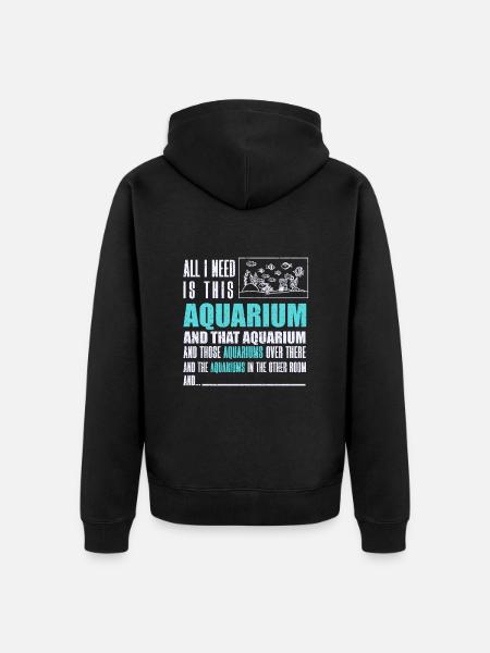 Aquarium Fish Gift - Unisex Premium Organic Zip Hoodie - black