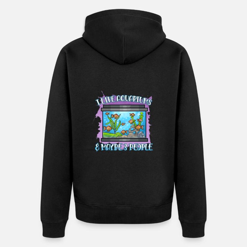 Cadeau de poisson d’aquarium - Veste à capuche bio Premium Unisexe - noir
