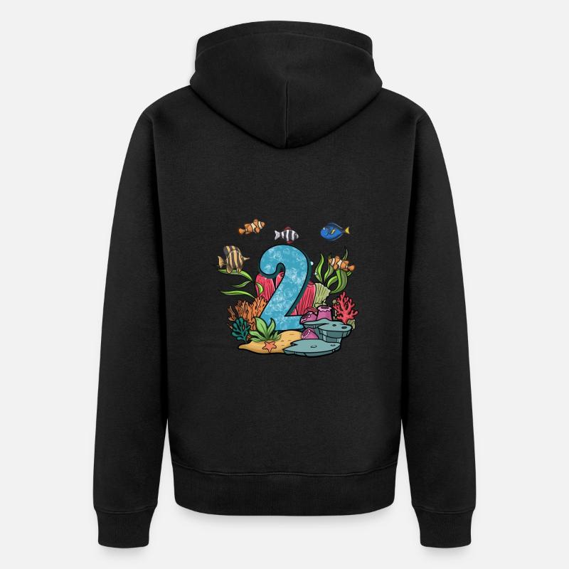 Cadeau de poisson d’aquarium - Veste à capuche bio Premium Unisexe - noir