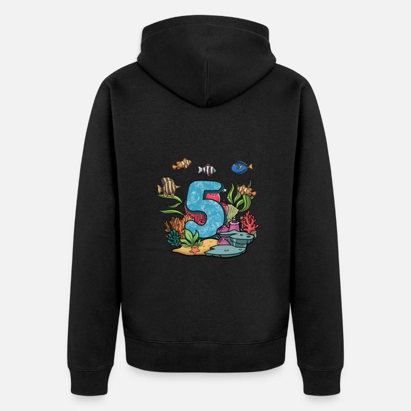 Cadeau de poisson d’aquarium - Veste à capuche bio Premium Unisexe - noir