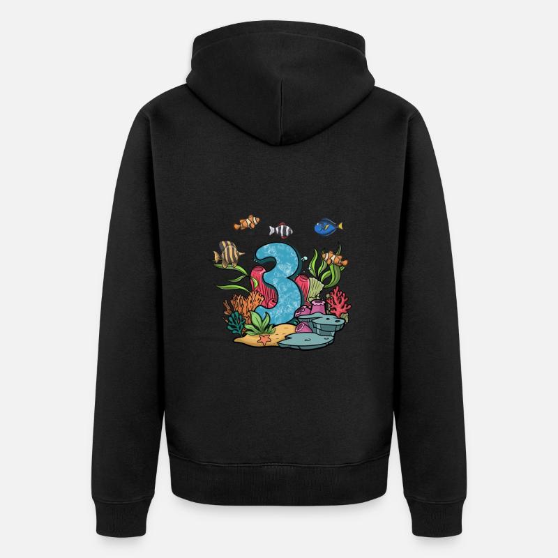 Cadeau de poisson d’aquarium - Veste à capuche bio Premium Unisexe - noir