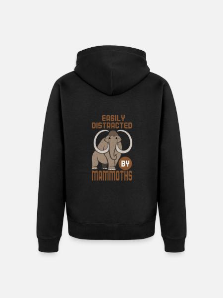 Mammoth - Unisex Premium Organic Zip Hoodie - black
