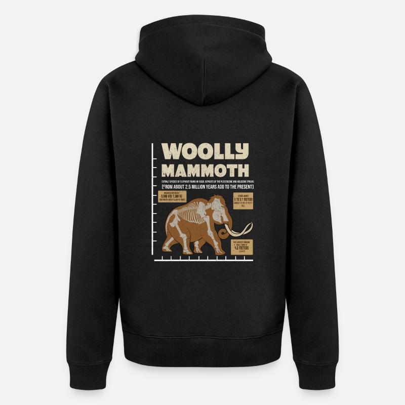 Mamut - Ekologiczna rozpinana bluza z kapturem Premium unisex - czarny