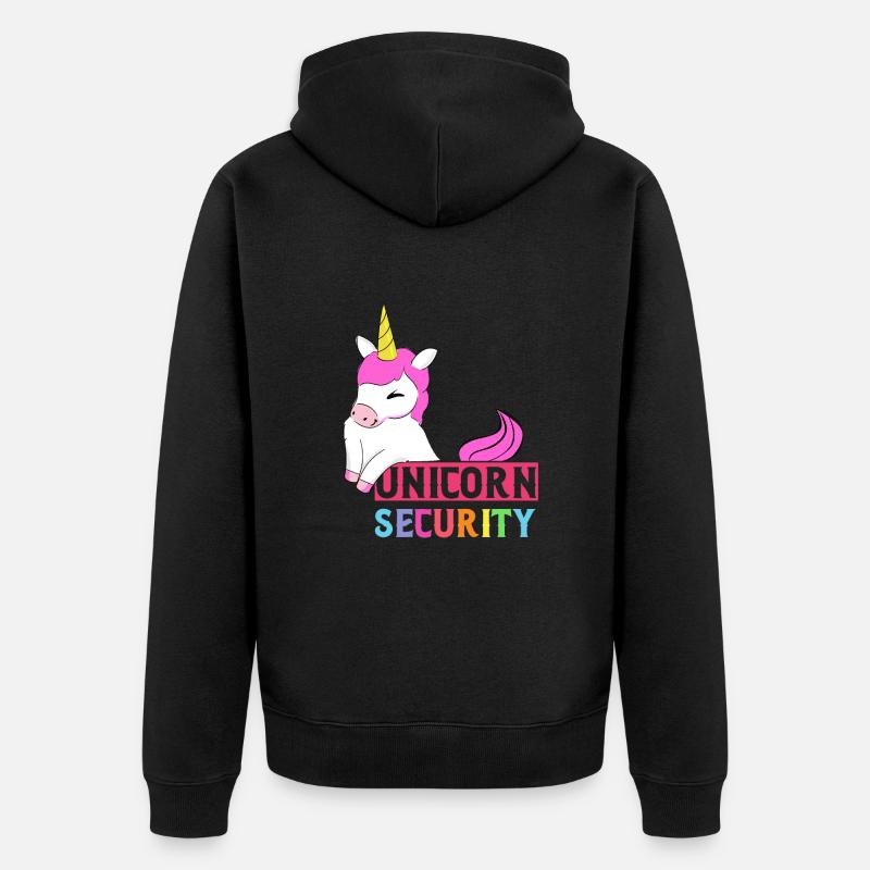 Licorne - Veste à capuche bio Premium Unisexe - noir
