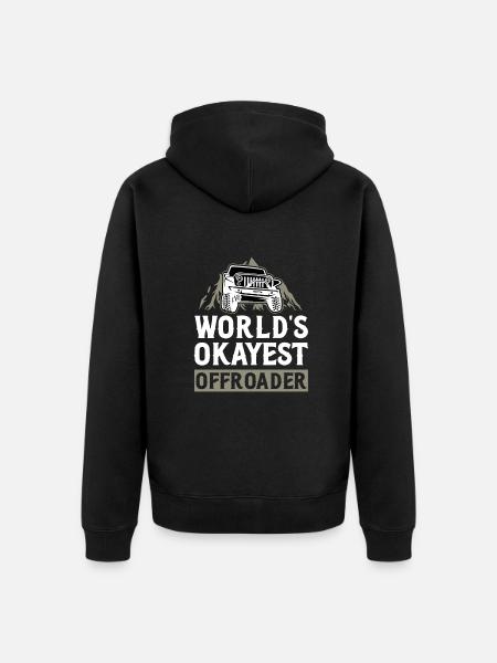 Off-road - Unisex Premium Organic Zip Hoodie - black