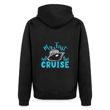 Cruise Cruise Ship Gift - Unisex Premium Organic Zip Hoodie - black - Back - Nico (187cm)