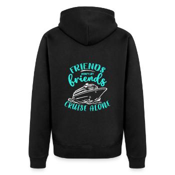 Cruise Cruise Ship Gift - Unisex Premium Organic Zip Hoodie - black - Back - Nico (187cm)