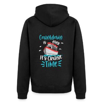 Cruise Cruise Ship Gift - Unisex Premium Organic Zip Hoodie - black - Back - Nico (187cm)