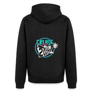 Cruise Cruise Ship Gift - Unisex Premium Organic Zip Hoodie - black - Back - Nico (187cm)