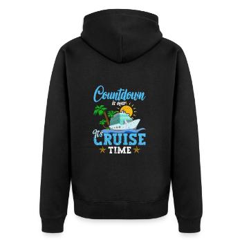 Cruise Cruise Ship Gift - Unisex Premium Organic Zip Hoodie - black - Back - Nico (187cm)