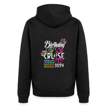 Cruise Cruise Ship Gift - Unisex Premium Organic Zip Hoodie - black - Back - Nico (187cm)