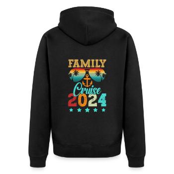 Cruise Cruise Ship Gift - Unisex Premium Organic Zip Hoodie - black - Back - Nico (187cm)