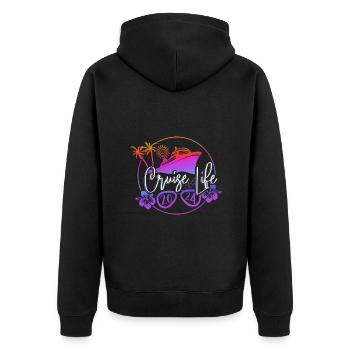 Cruise Cruise Ship Gift - Unisex Premium Organic Zip Hoodie - black - Back - Nico (187cm)