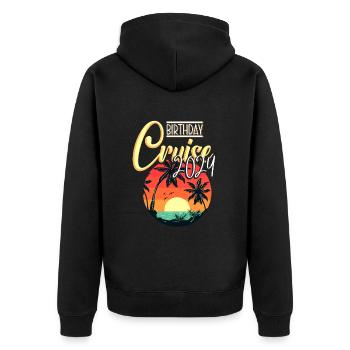 Cruise Cruise Ship Gift - Unisex Premium Organic Zip Hoodie - black - Back - Nico (187cm)
