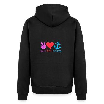 Cruise Cruise Ship Gift - Unisex Premium Organic Zip Hoodie - black - Back - Nico (187cm)