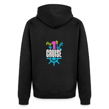 Cruise Cruise Ship Gift - Unisex Premium Organic Zip Hoodie - black - Back - Nico (187cm)