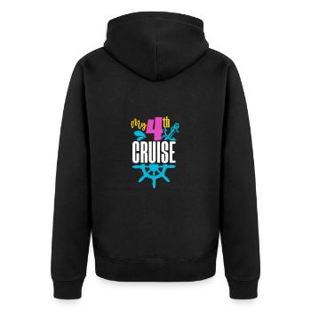 Cruise Cruise Ship Gift - Unisex Premium Organic Zip Hoodie - black - Back - Nico (187cm)