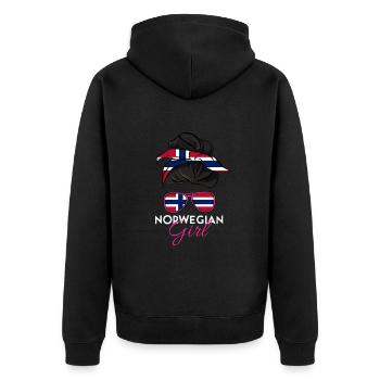 Norvégienne - Veste à capuche bio Premium Unisexe - noir - Dos - Nico (187cm)