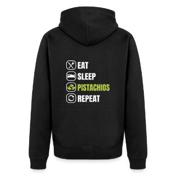 Pomegranate Food Christmas - Unisex Premium Organic Zip Hoodie - black - Back - Nico (187cm)