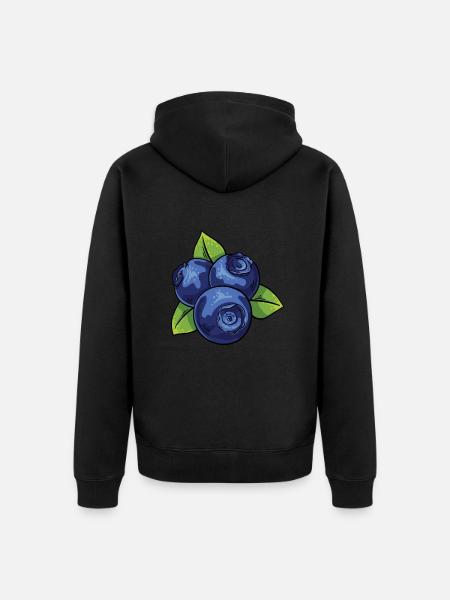 Blauberren Blauberre Geschenk - Unisex Premium Bio Zip Hoodie - Schwarz