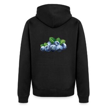 Blauberren Blauberre Geschenk - Unisex Premium Bio Zip Hoodie - Schwarz - Hinten - Nico (187cm)