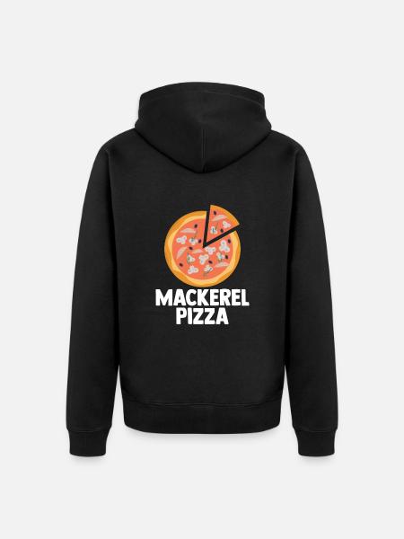 Makerel Pizza - Unisex Premium Bio Zip Hoodie - Schwarz