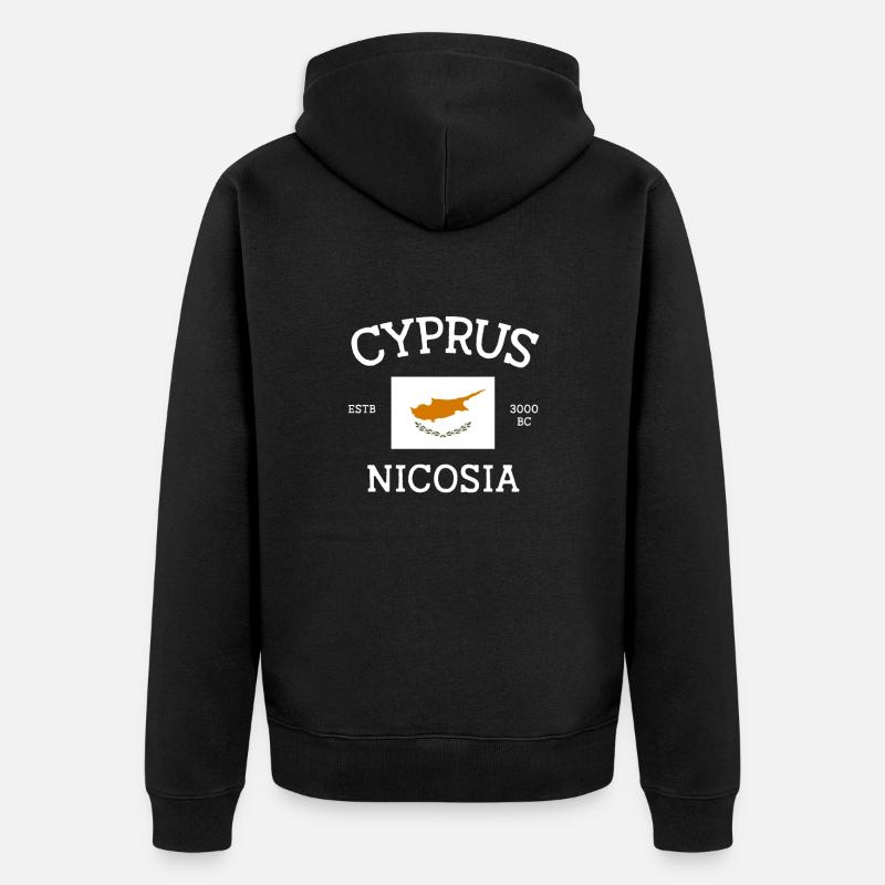 Chypre - Veste à capuche bio Premium Unisexe - noir