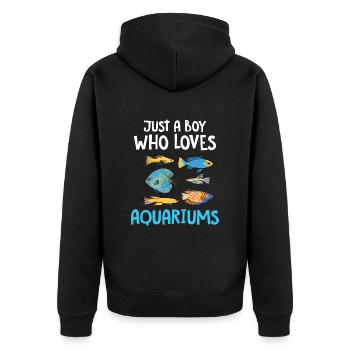 Aquarium - Veste à capuche bio Premium Unisexe - noir - Dos - Nico (187cm)
