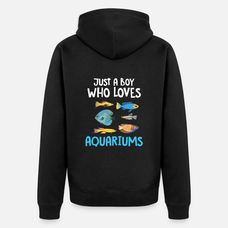 Aquarium - Unisex Premium Bio Zip Hoodie - Schwarz