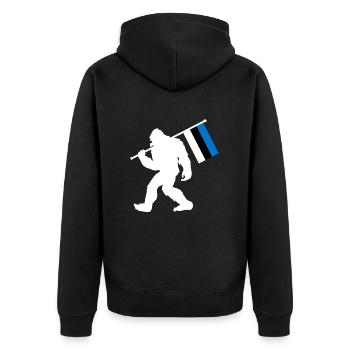 Estonie Bigfoot - Veste à capuche bio Premium Unisexe - noir - Dos - Nico (187cm)