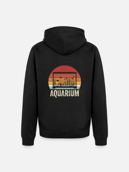 Aquarium - Unisex Premium Organic Zip Hoodie - black