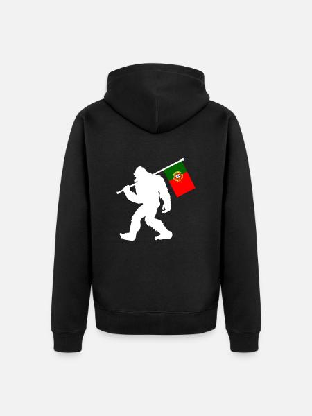 Portugal Bigfoot - Unisex Premium Bio Zip Hoodie - Schwarz