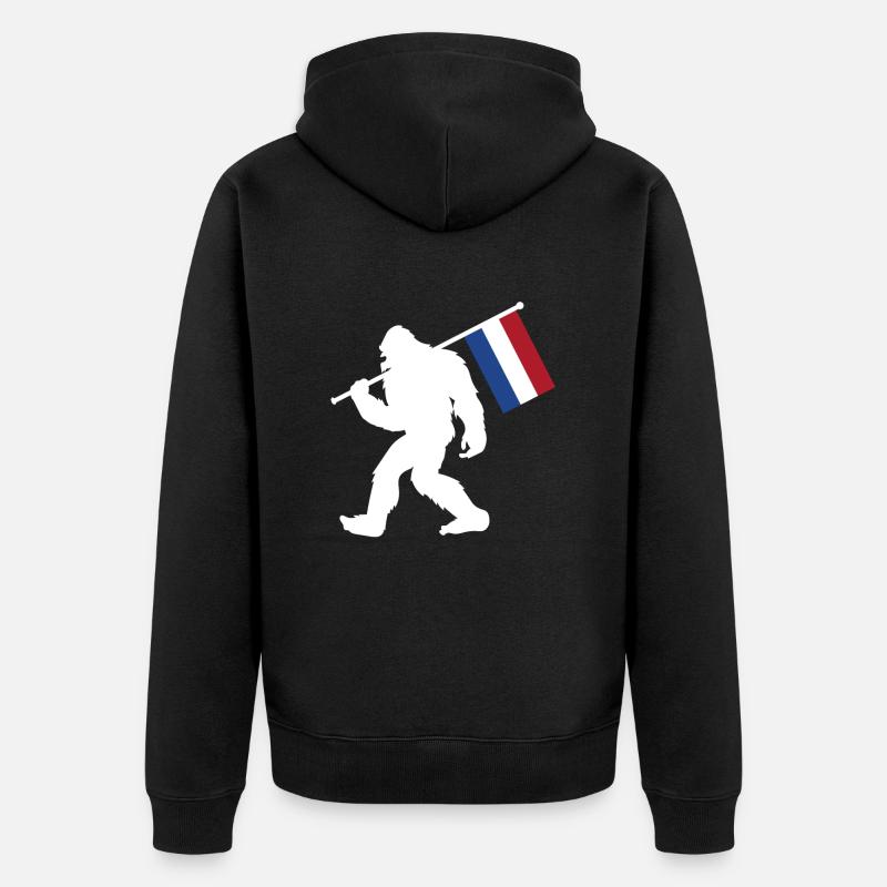 Pays-Bas Bigfoot - Veste à capuche bio Premium Unisexe - noir