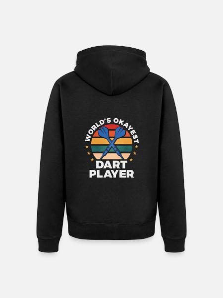 Darts - Unisex Premium Organic Zip Hoodie - black