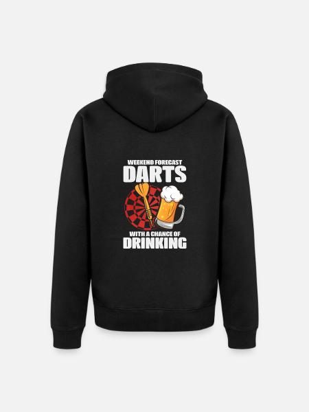 Darts - Unisex Premium Bio Zip Hoodie - Schwarz