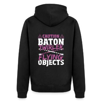 Bâton Twirling Bâton Twirler cadeau - Veste à capuche bio Premium Unisexe - noir - Dos - Nico (187cm)