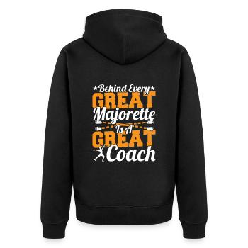 Baton Twirling Baton Twirler Gift - Unisex Premium Organic Zip Hoodie - black - Back - Nico (187cm)