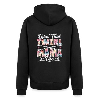 Baton Twirling Baton Twirler Gift - Unisex Premium Organic Zip Hoodie - black - Back - Nico (187cm)