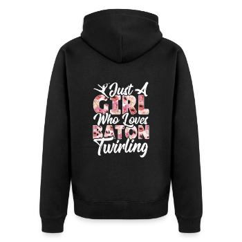 Bâton Twirling Bâton Twirler cadeau - Veste à capuche bio Premium Unisexe - noir - Dos - Nico (187cm)